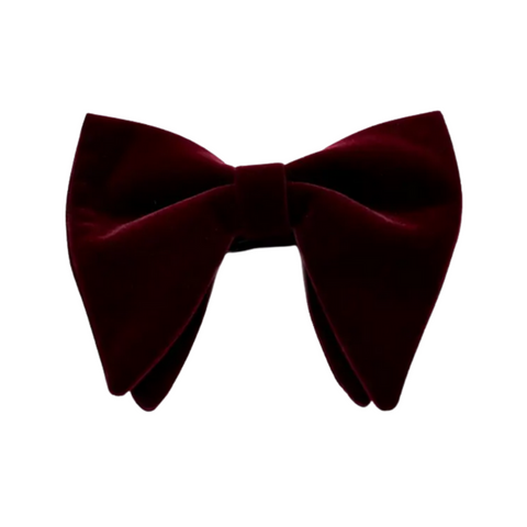 Burgundy Oversized Butterfly Bow Tie