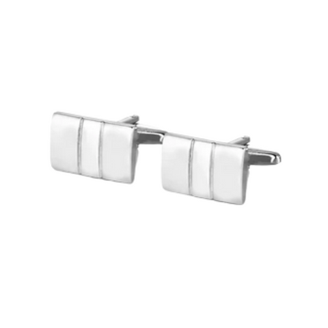 Classic Rectangle Silver Cufflinks