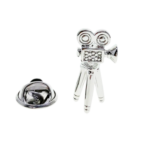 Novelty Camera with Tripod Lapel Pin