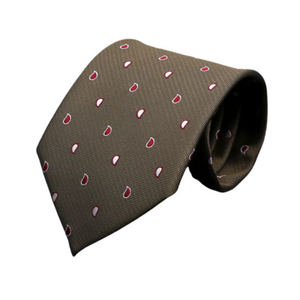 Minimalist Paisleys on Khaki Regular Tie