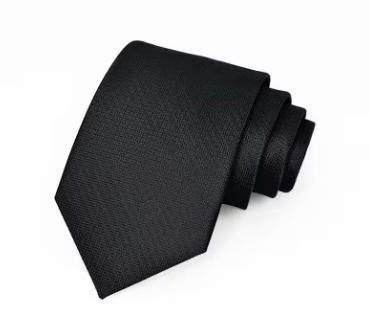 Black Blue Regular Tie