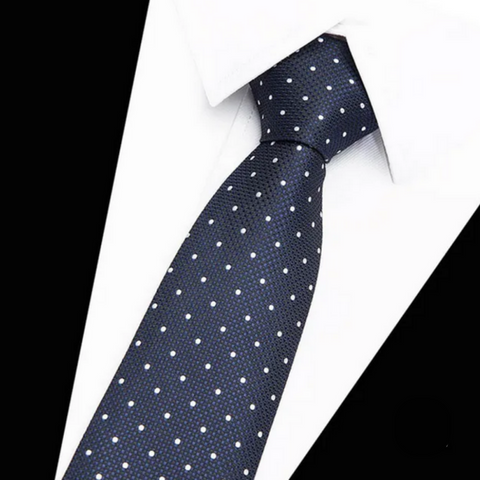 Classic Textured Polka Dotted Regular Tie