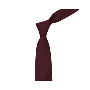 Classic Herringbone Burgundy Skinny Tie