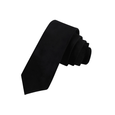 Black Velvet Skinny Tie