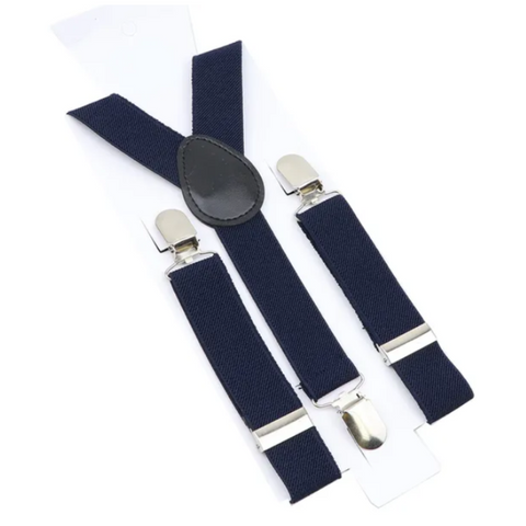 Dark Blue Kids Suspenders