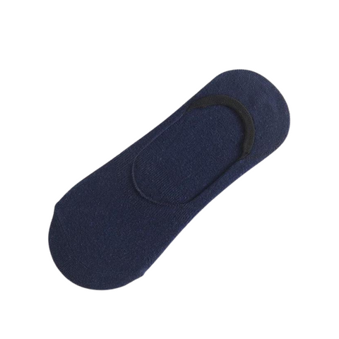 White, Grey, Black, Navy Blue or Charcoal Grey Cotton Invisible /Boat / No show Socks with Non-slip silicone edge