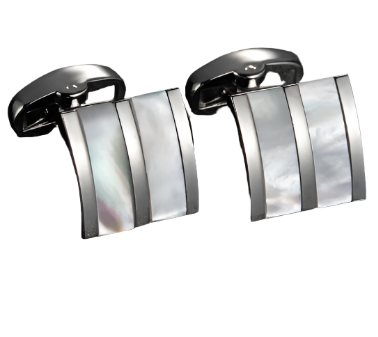Silver Mother of Pearl Rectangular Cufflinks