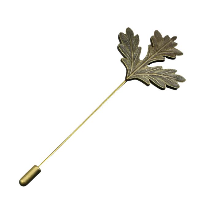 Antique Gold Maple Leaf Lapel Pin - AJ