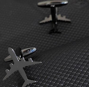 Black Airplane Cufflinks - AJ