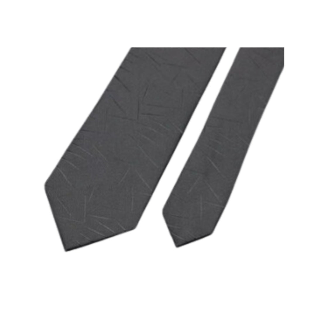 Black Subtle Strokes Skinny Tie - AJ