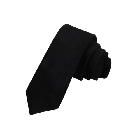 Black Velvet Skinny Tie - AJ