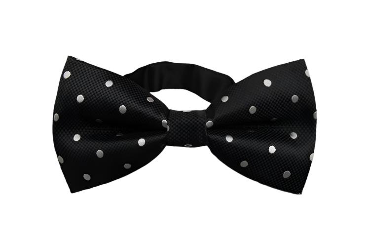 Black & White Polka Dots Bow Tie - AJ
