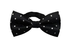 Black & White Polka Dots Bow Tie - AJ