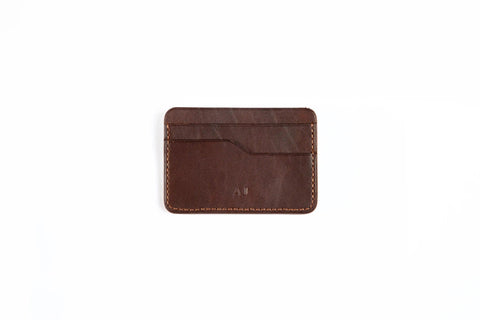 Everett Leather cardholder in Brown [LC] - AJ