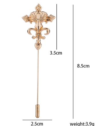 Gold Crest Lapel Pin 2 - AJ
