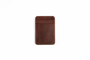 Leighton Leather cardholder wallet in Brown [LC] - AJ