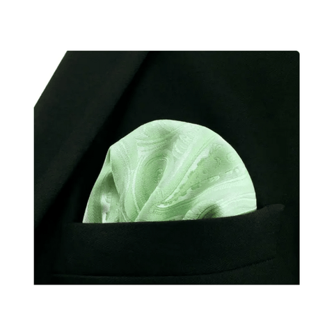 Paisley 05 Light Neon Green Pocket Square - AJ