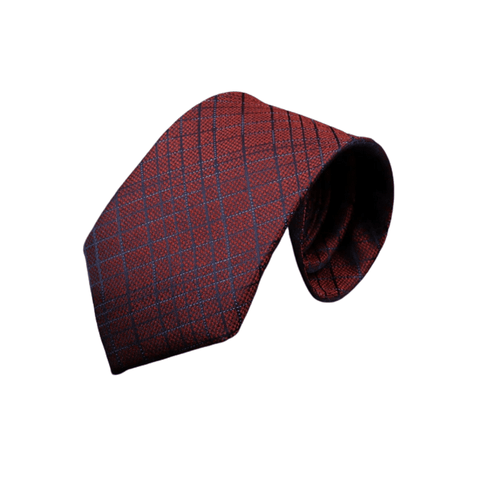 Seamless Lines Stripes on Wine Red Regular Tie - AJ