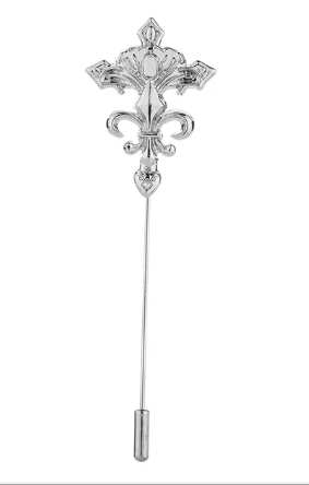 Silver Crest Lapel Pin 2 - AJ