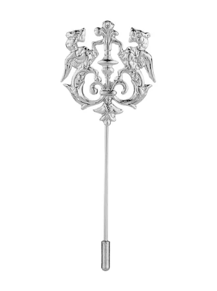 Silver Crest Lapel Pin - AJ