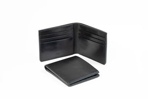 Thayer Bi - fold Leather Wallet in Black [LC] - AJ