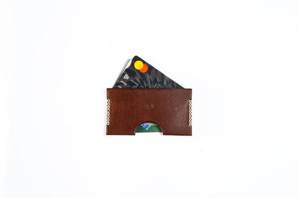 Vincent Pelle Leather card holder in Brown [LC] - AJ