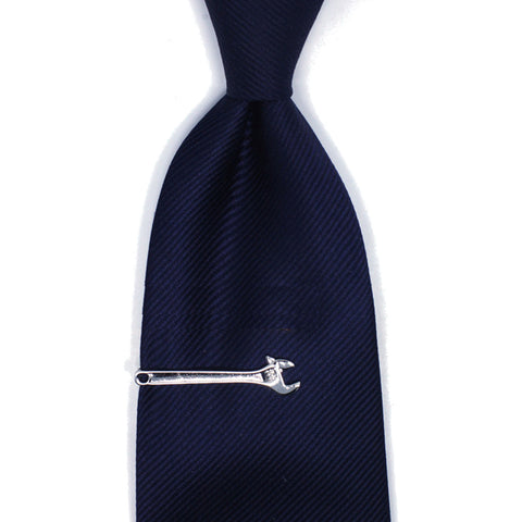 Silver Wrench Tie Clip