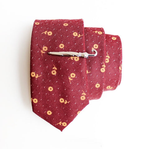 Gold Umbrella Tie Clip