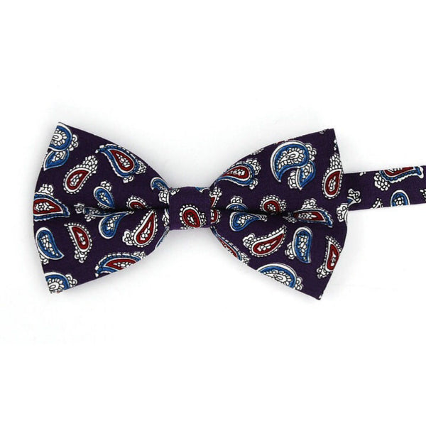 Purple Paisley Bow Tie