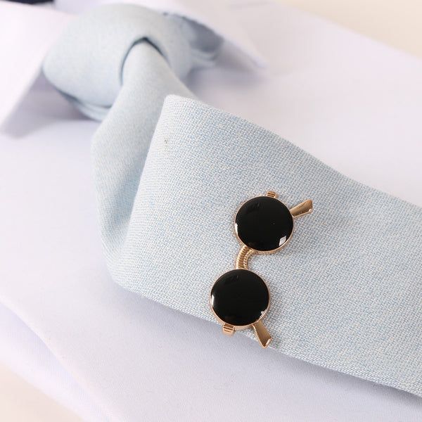 Gold Retro Sunnies Tie Clip