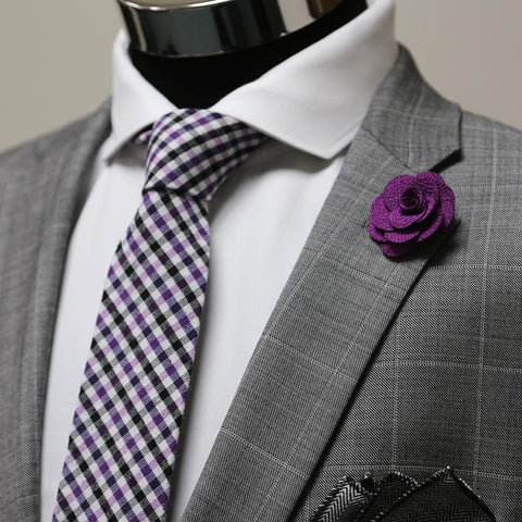 Purple Microfiber Lapel Pin