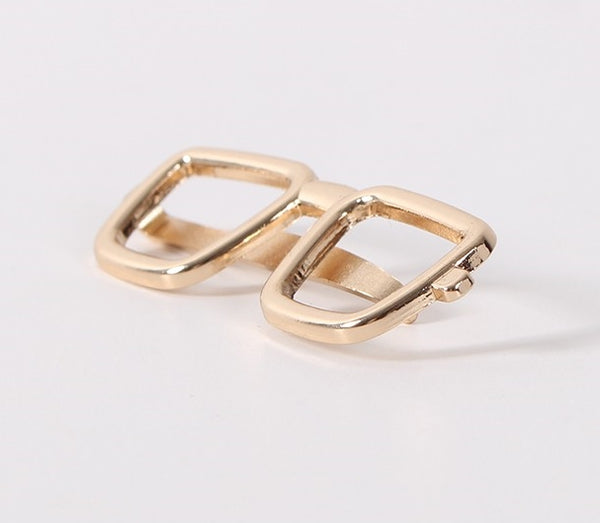 Gold Square Glasses Tie Clip