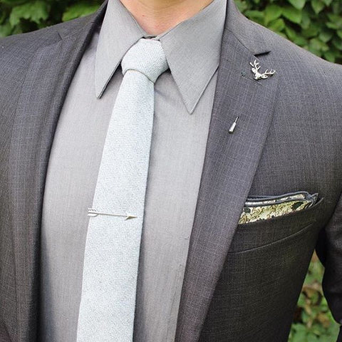 Silver Reindeer Lapel Pin