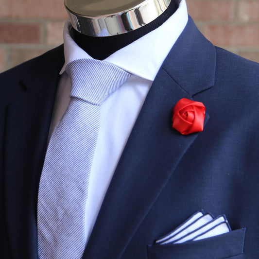 Red Satin Lapel Pin