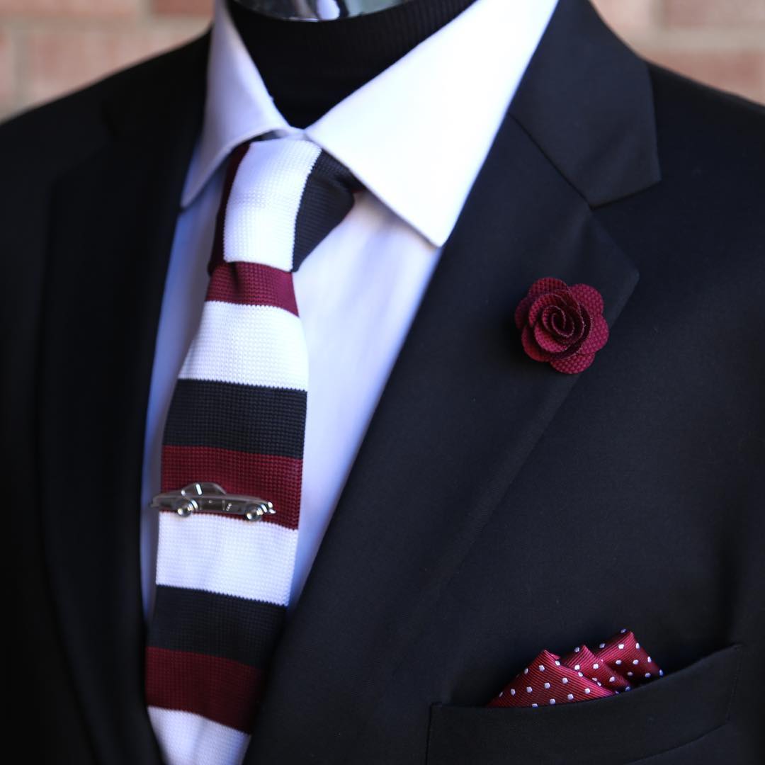 Silver Car Tie Clip