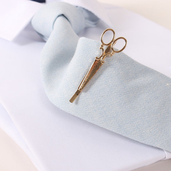 Gold Scissors Tie Clip