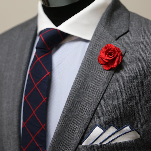 Red Microfiber Lapel Pin