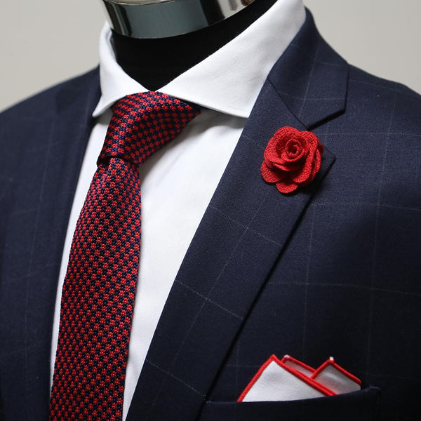 Red Microfiber Lapel Pin