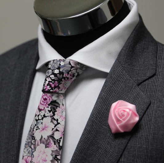 Light Pink Satin Lapel Pin