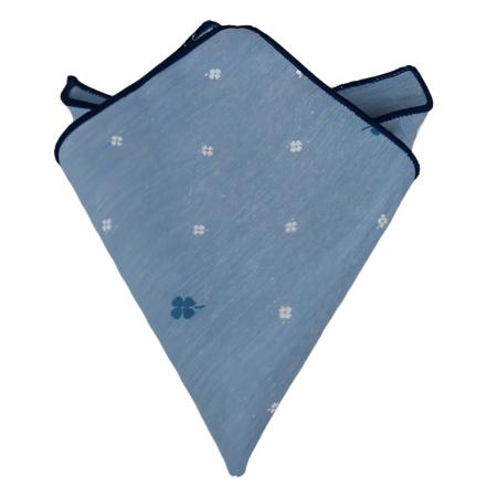 Light Blue Printed Pocket Square