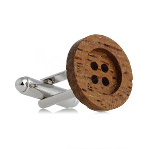 Wooden Button Cufflinks