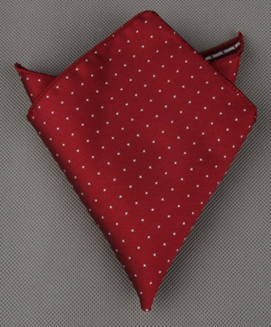 Wine Red Small Polka Dots Pocket Square