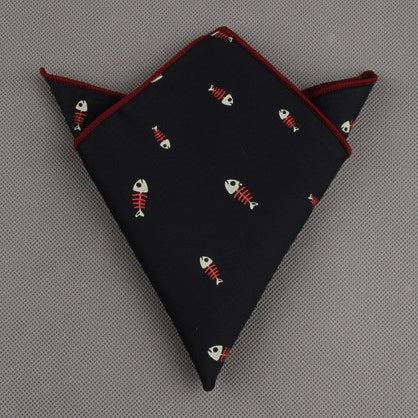 Printed Fish Pocket Square