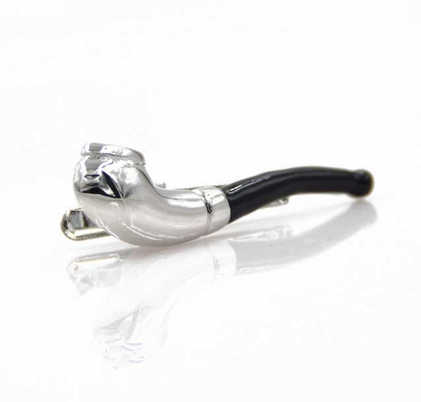 Silver Pipe Tie Clip
