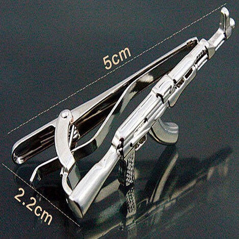 Silver AK-47 Tie Clip