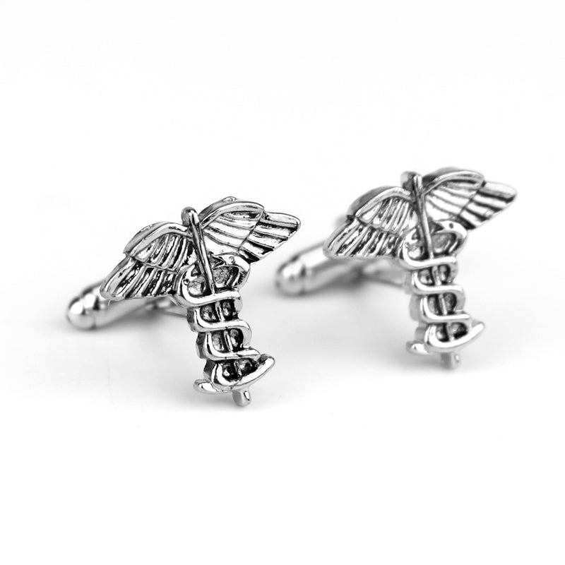 Caduceus Symbol of Medicine Cufflinks