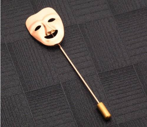 Gold Theatre Mask Lapel Pin