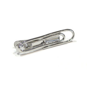Silver Paper Clip Tie Clip