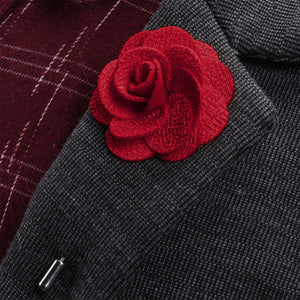 Red Microfiber Lapel Pin