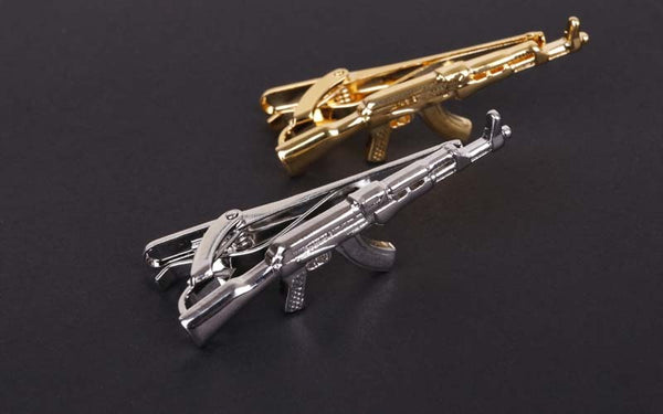 Silver AK-47 Tie Clip